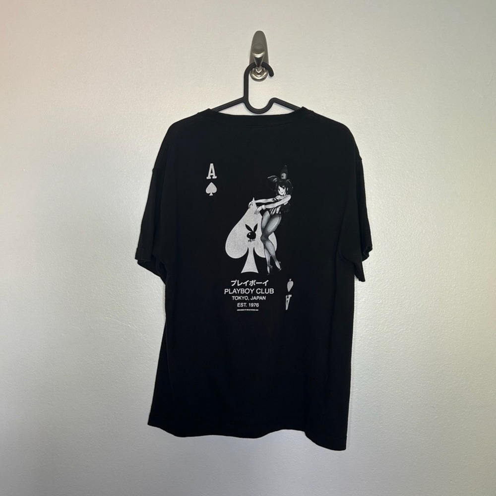 Playboy Club Tokyo Ace of Spades Graphic T-Shirt Sz L